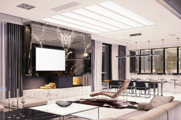 A luxuriously designed modern living and dining area in Dubai, showcasing a potential developer’s work.